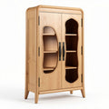 Wooden storage cabinet with adjustable shelves and modern design 100 x 40 x 180cm