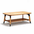 Wooden coffee table with lower shelf for living room 120 x 60 x 45cm