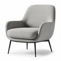 Gray upholstered armchair with metal legs and modern design 80 x 80 x 85cm