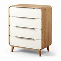 Wooden dresser with four drawers in a natural finish 80 x 40 x 100cm