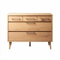 Wooden dresser with three drawers in natural color 80 x 40 x 75cm